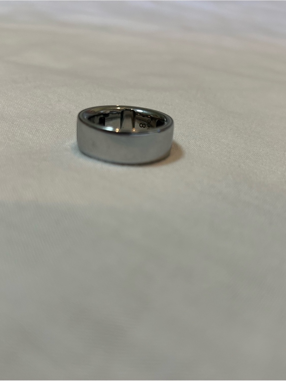 Oura Silver Polished Smart Ring SZ 8